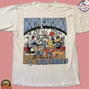 Vintage UNC Tar Heels Looney Tunes T-Shirt, NCAA UNC Tar Heels Shirt Unisex Tee